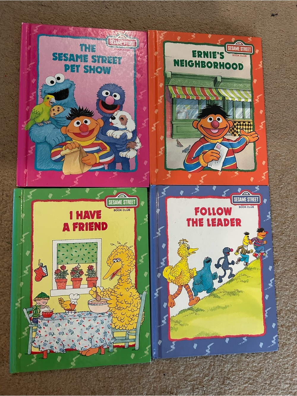Vintage Sesame Street Book Club Bundle of 4 books